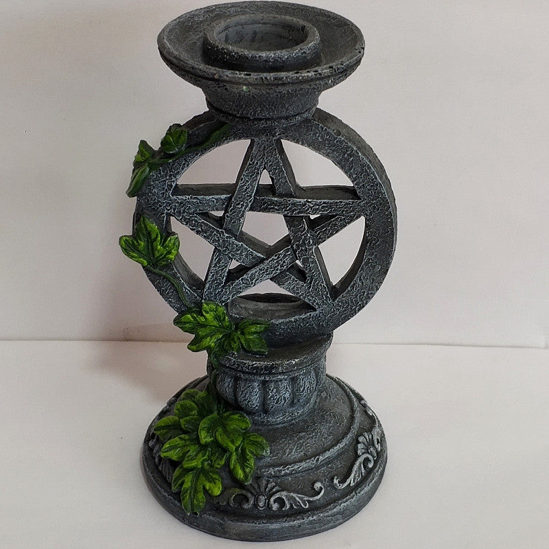 Pentacle candlestick holder