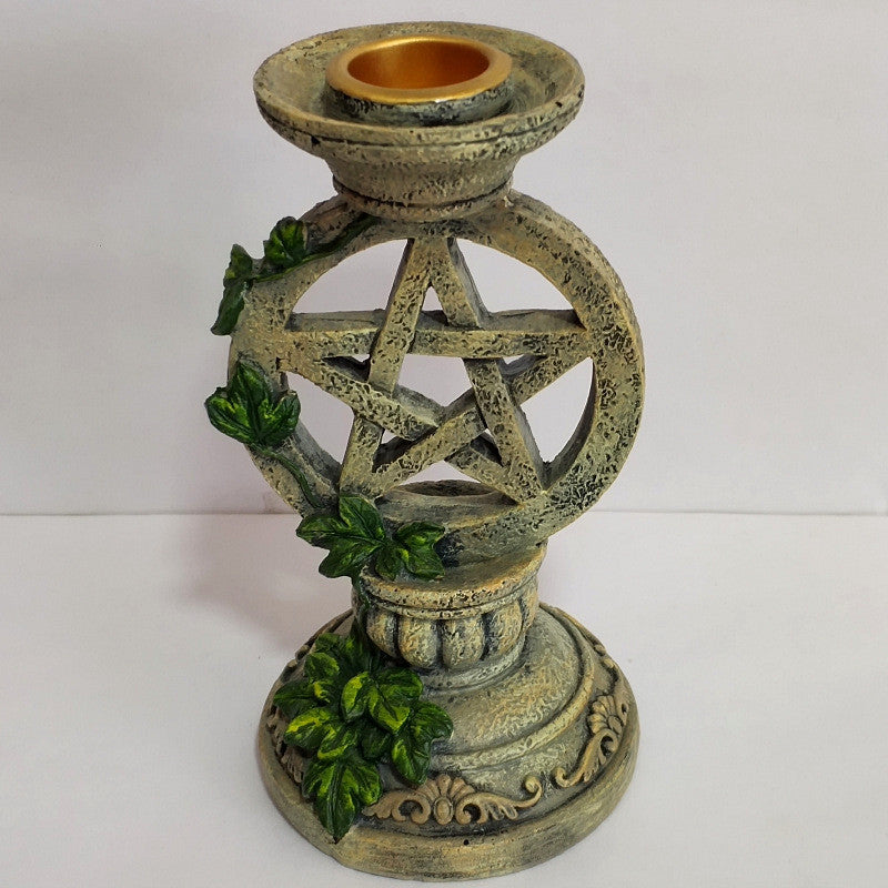 Pentacle candlestick holder