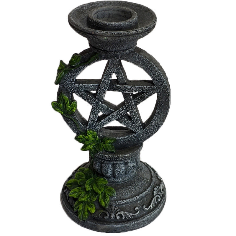 Pentacle candlestick holder