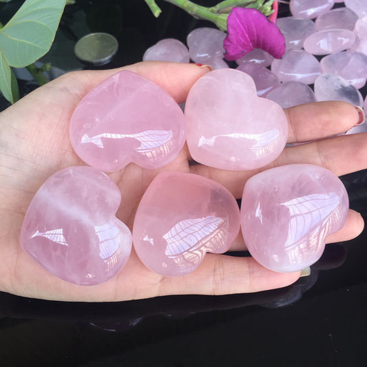 Heart-shaped Rose Quartz