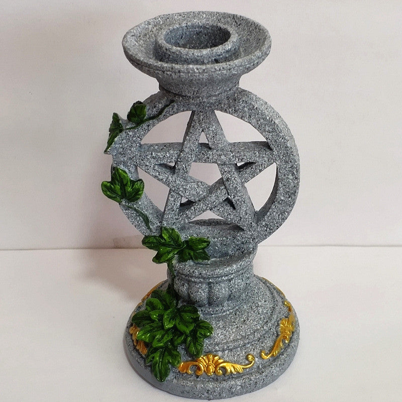 Pentacle candlestick holder