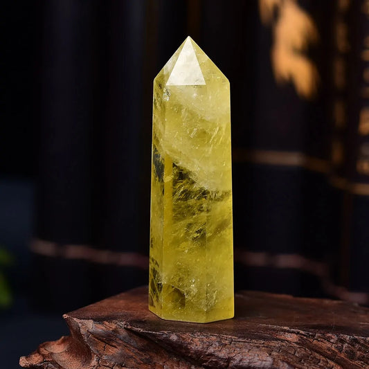 Citrine Yellow Crystal Pillar Point